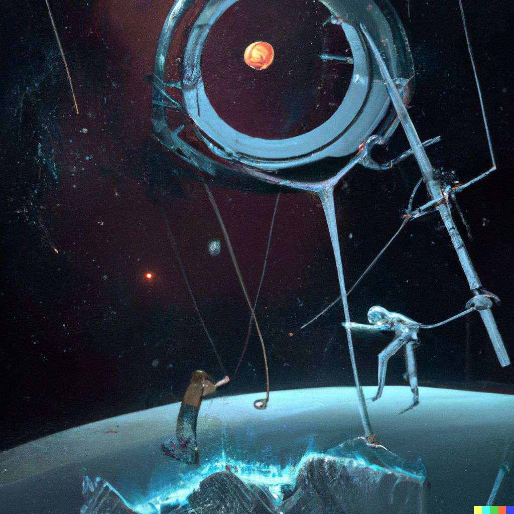 the discovery of gravity, painting by Kilian Eng